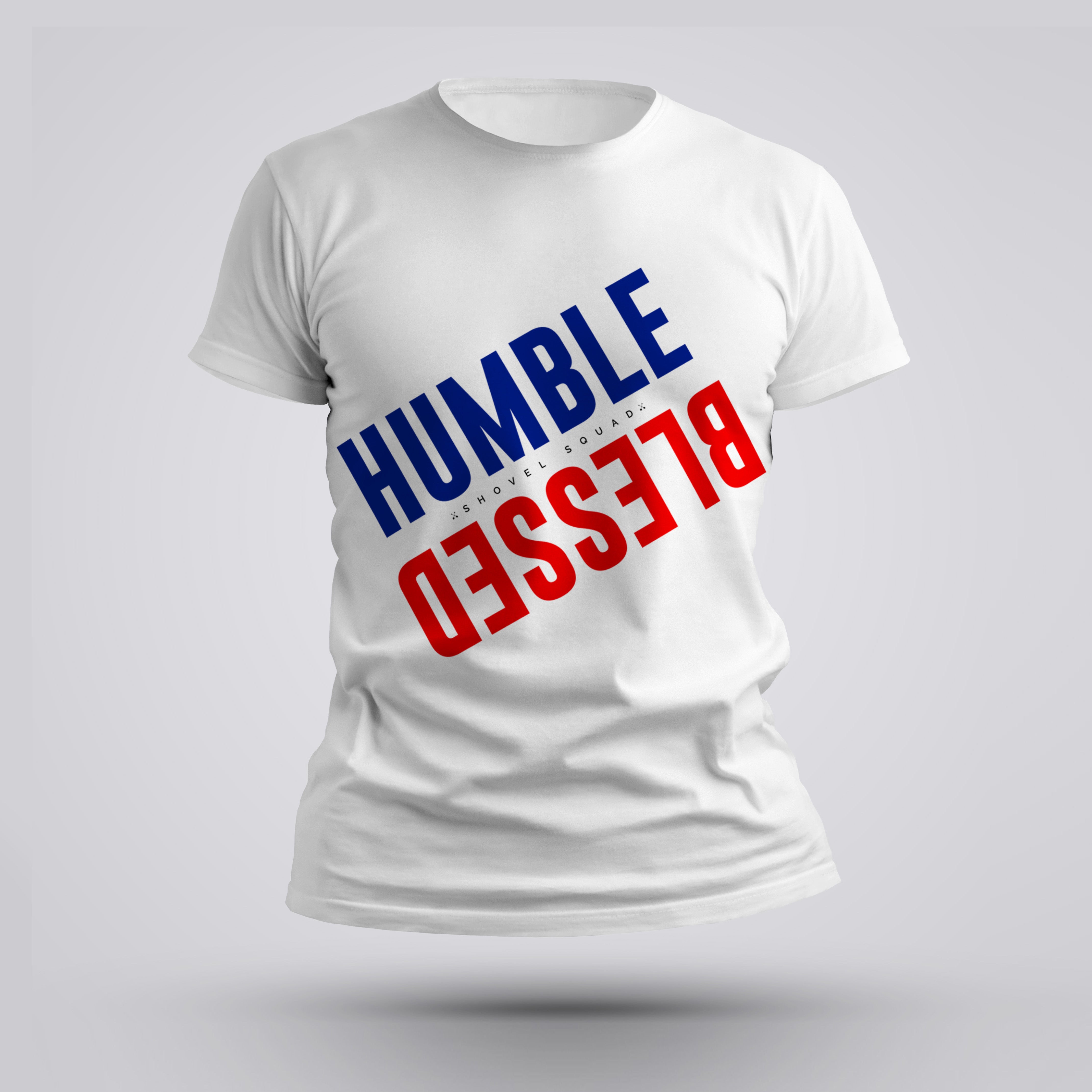 trussel farvning Opaque Humble & Blessed T-Shirt ***Red & Blue*** – Shovel Squad LLC